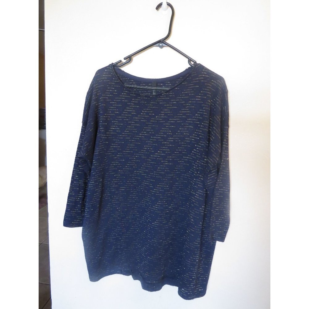 Zara Basic Evening Gold Thread Tunic - image 1